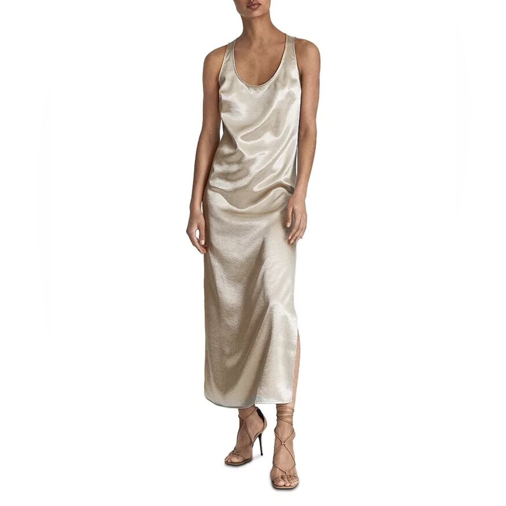 Reiss Lottie Metallic Maxi Dress